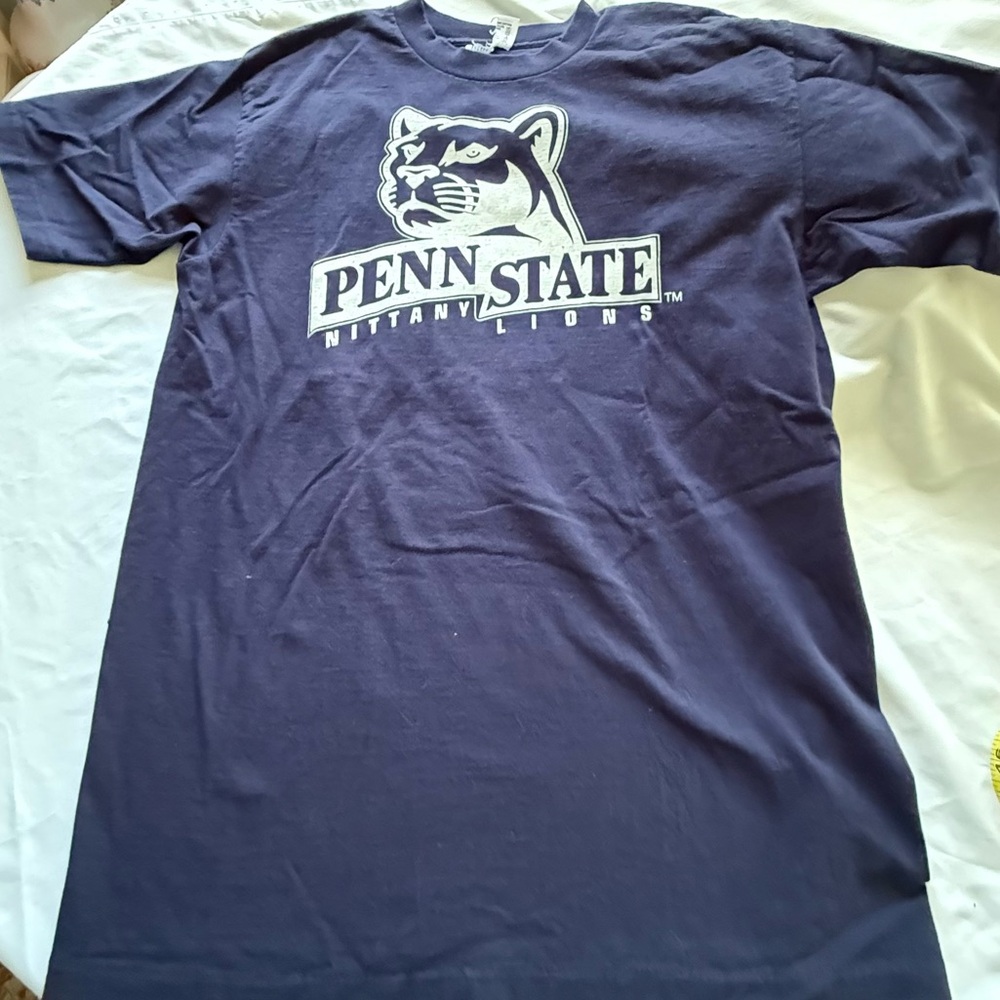 Y2K Penn State Nittany Lions Navy Blue T-Shirt Men’s L Collegiate Athletic Gear